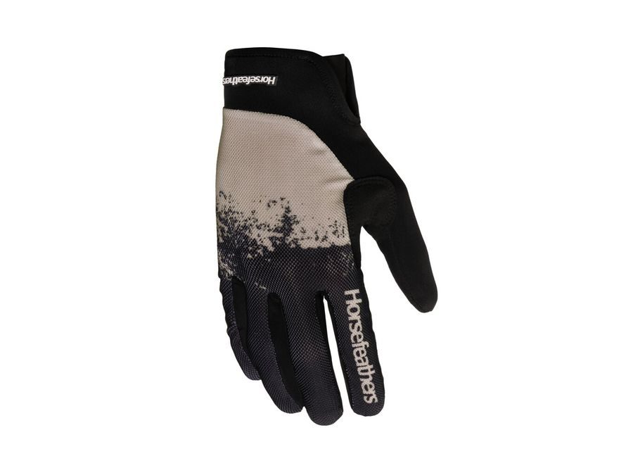 Letní dlouhoprsté rukavice HORSEFEATHERS Digger, black-silver birch
