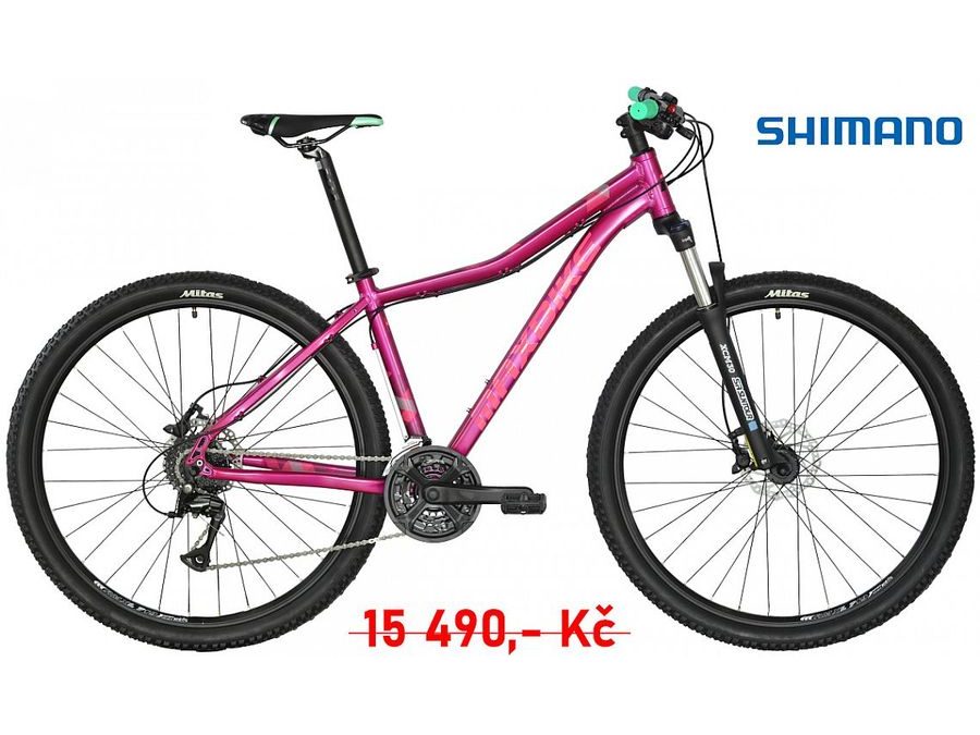 Dámské horské kolo MAXBIKE Toba lady 27,5, fialový/tyrkys, vel. 17"