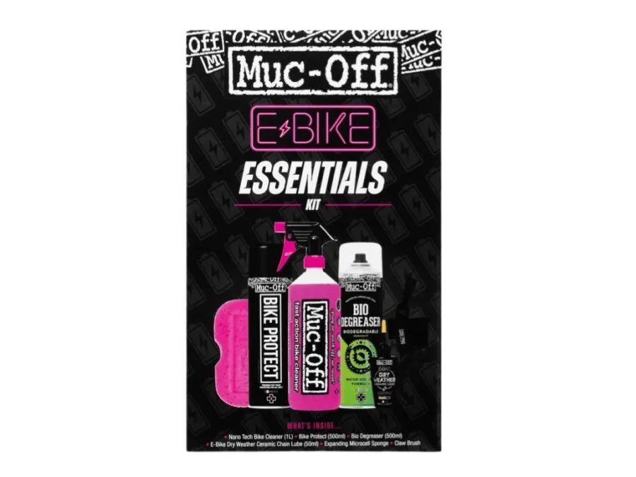 Dárková sada MUC-OFF EBIKE ESSENTIALS KIT - Sada na čištění a ochranu elektrokol