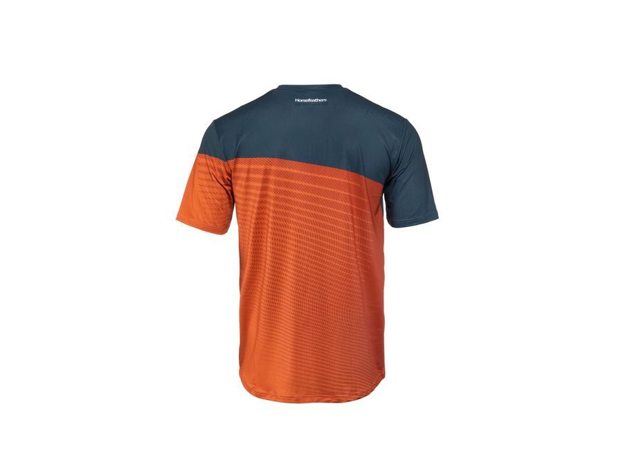 Pánský dres s krátkým rukávem HORSEFEATHERS Quantum, petrol-burnt orange