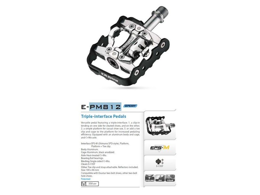 Pedály nášlapné EXUSTAR PM812