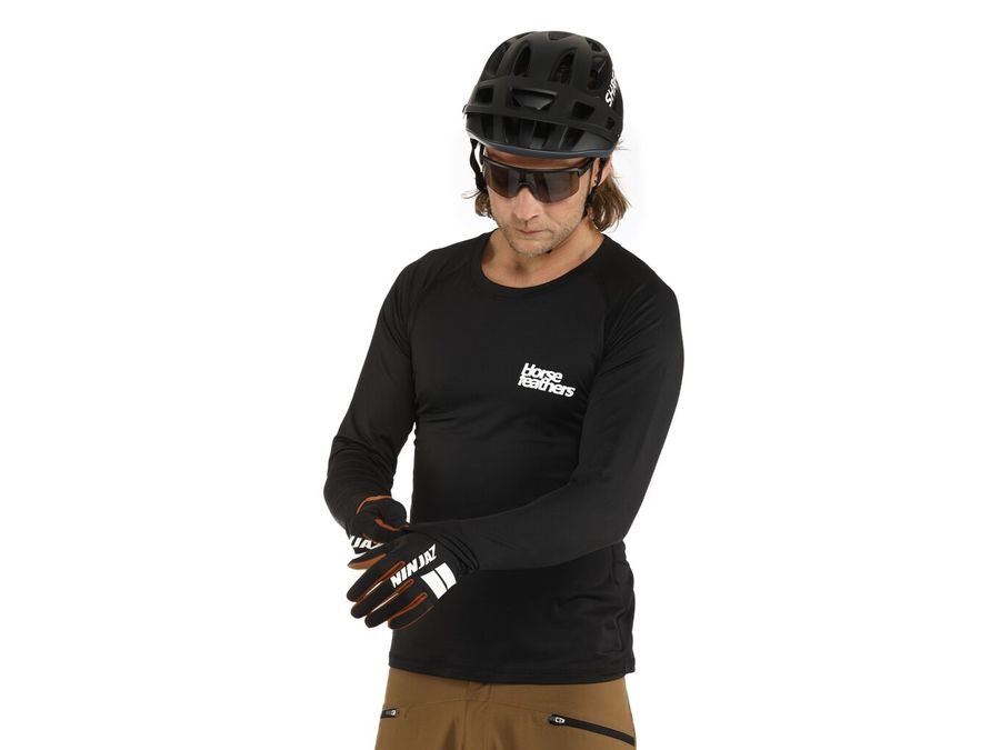 Pánské termo triko s dlouhým rukávem HORSEFEATHERS Hart LS, black