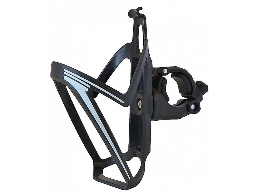 Košík na láhev NEXELO S ÚCHYTEM ČERNO/BÍLÝ