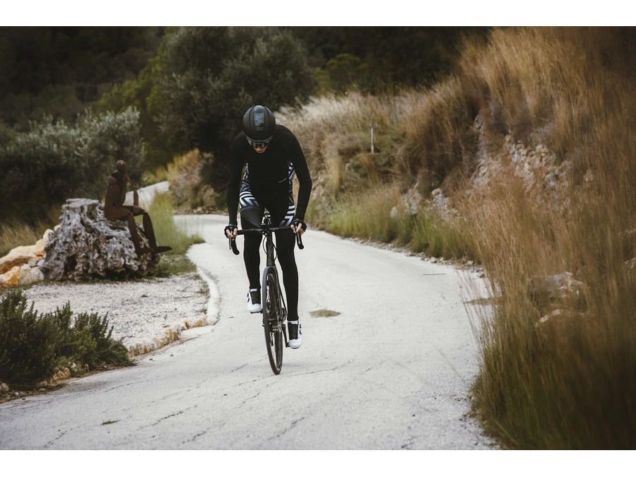 Pánské kalhoty se šráky a vložkou FORCE SPIKE, černo-bílé