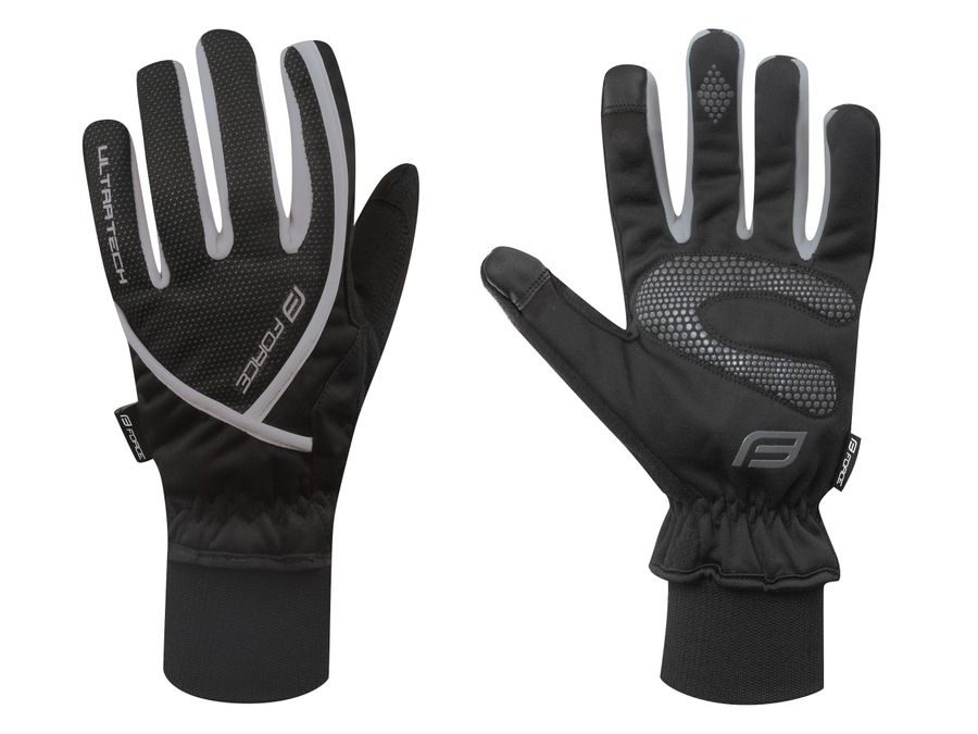 Podzimní/zimní rukavice FORCE ULTRA TECH, černé