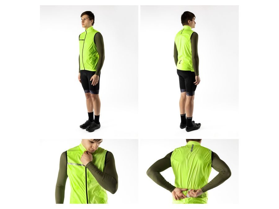 Vesta FORCE WINDPRO, plná záda, fluo