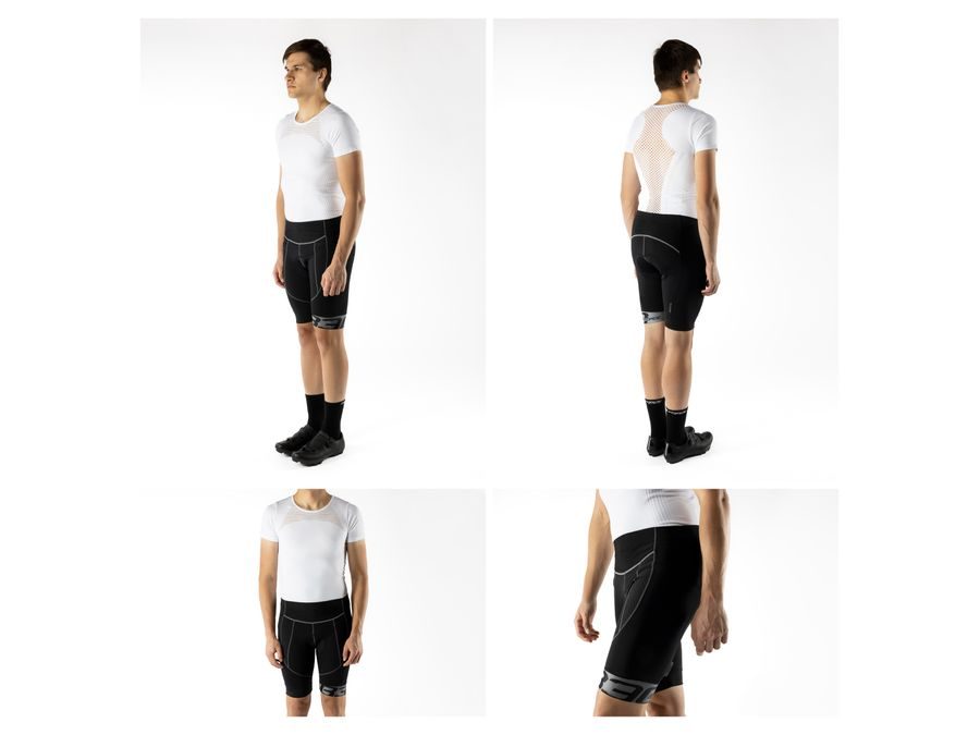 Pánské kraťasy do pasu s vložkou FORCE B30, černo-šedé