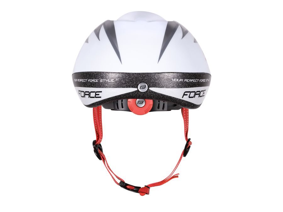 Dětská helma FORCE FUN STRIPES, bílo-šedo-červená