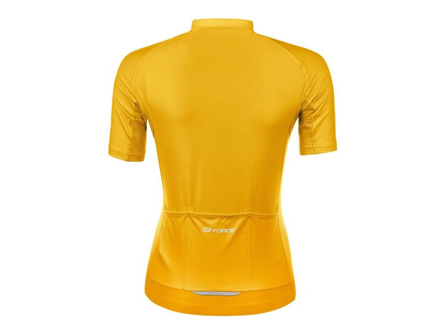 Dámský dres s krátkým rukávem FORCE PURE LADY, žlutý