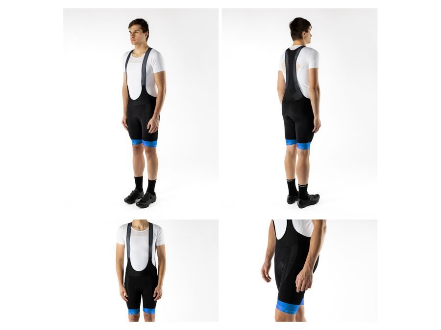 Pánské kraťasy se šráky a vložkou FORCE STRIPE, černo-modré