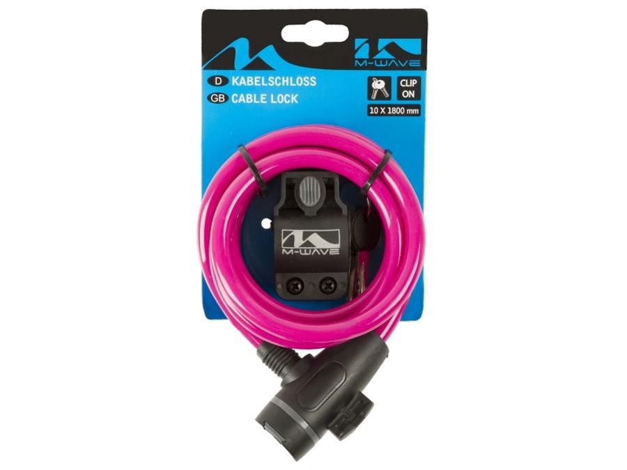 Zámek M-Wave 10x1800mm růžový