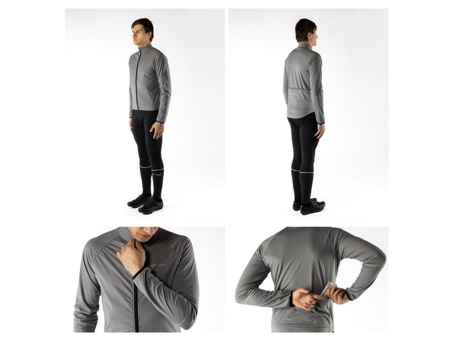 Pánská bunda FORCE ARROW softshell, šedá