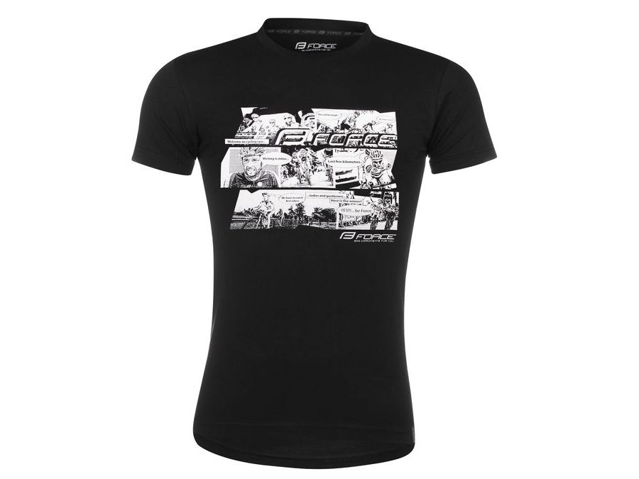 Pánské tričko s krátkým rukávem Force COOL krátký rukáv, černá
