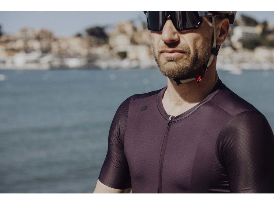 Pánský dres s krátkým rukávem FORCE MILD, tmavě fialový