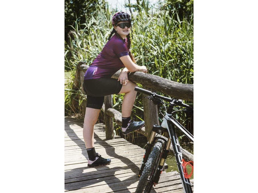 Dámský dres FORCE SHARD LADY krátký rukáv, fialový