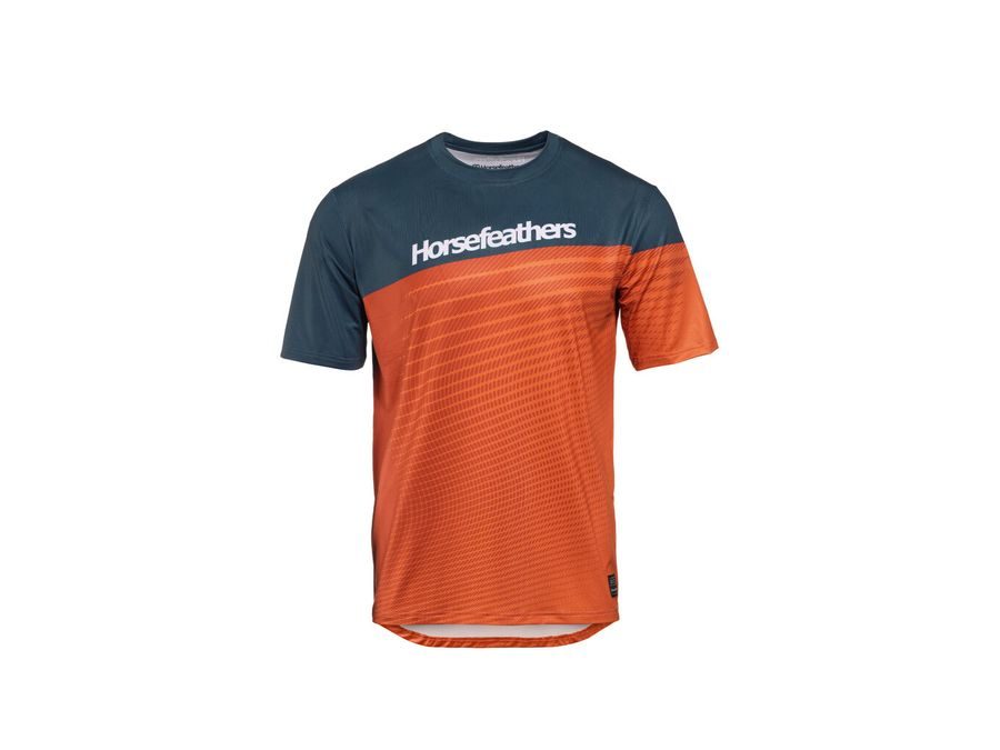 Pánský dres s krátkým rukávem HORSEFEATHERS Quantum, petrol-burnt orange