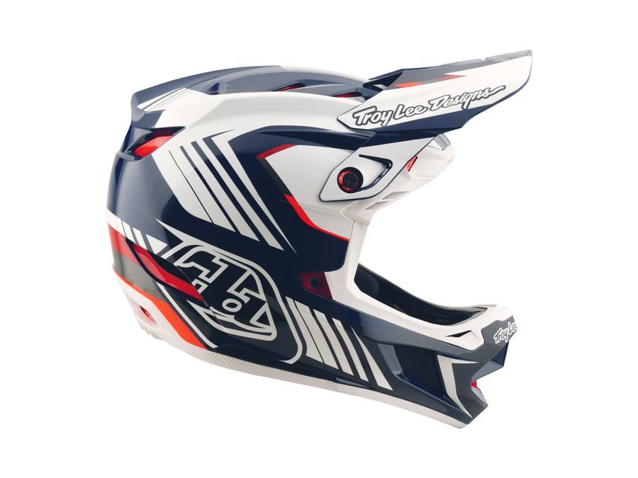 Integrální helma Troy Lee Designs D4 POLYACRYLITE QUALIFIER BLUE / WHITE 2025