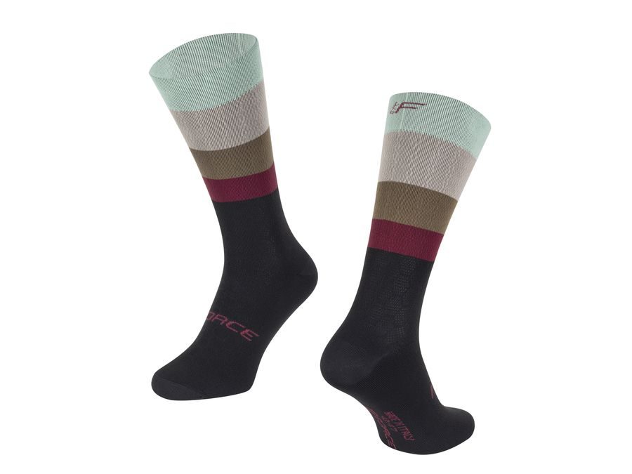 Dlouhé ponožky FORCE FREEDOM, černá-mint
