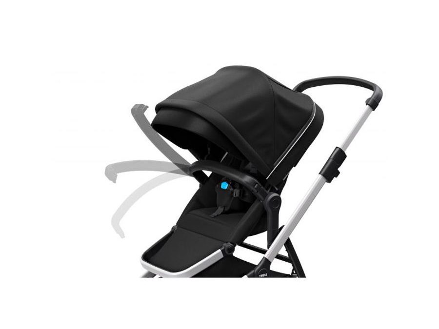 Městský kočárek s korbičkou THULE SLEEK MIDNIGHT BLACK