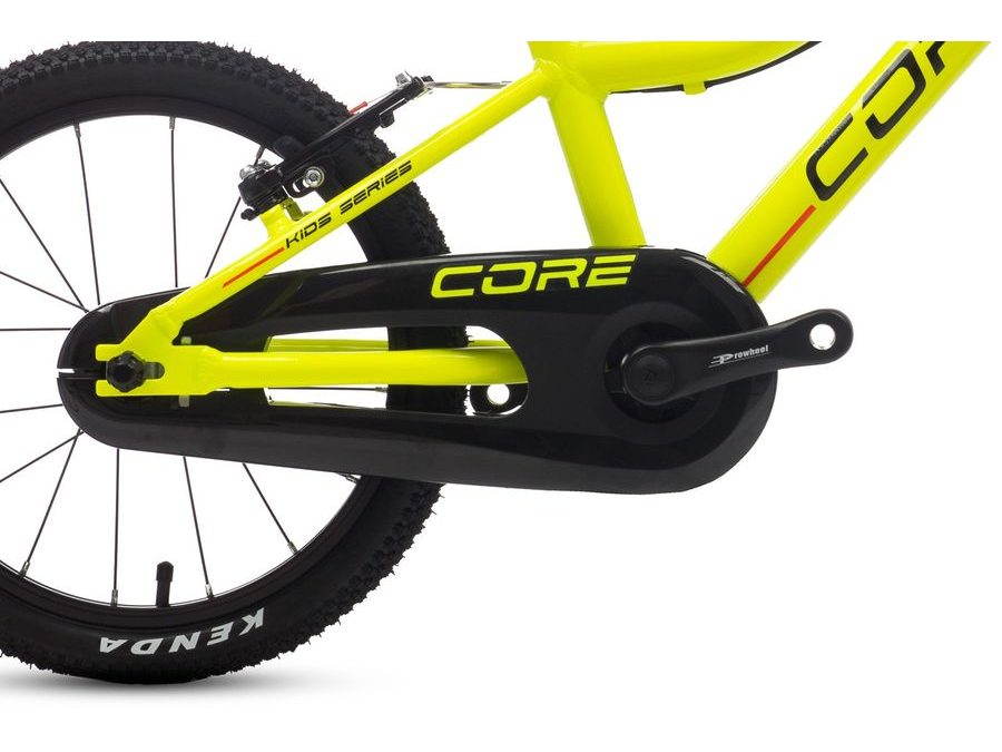 Dětské kolo Core Nipper 16 reflexní žlutá v-brake ultralight 2025 6.08kg