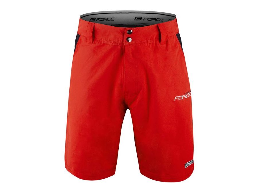 Pánské kraťasy do pasu s odnímatelnou vložkou FORCE BLADE MTB, červené