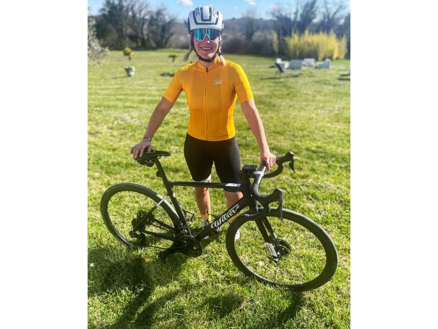 Dámský dres s krátkým rukávem FORCE PURE LADY, žlutý