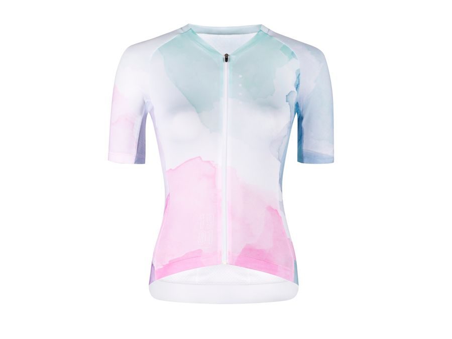 Dámský dres s krátkým rukávem FORCE SPLASH LADY, růžovo-modrý