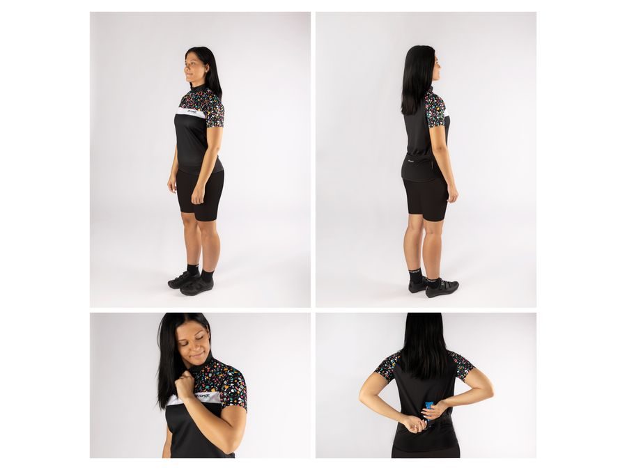 Dámský dres FORCE ROCK LADY krátký rukáv, černý