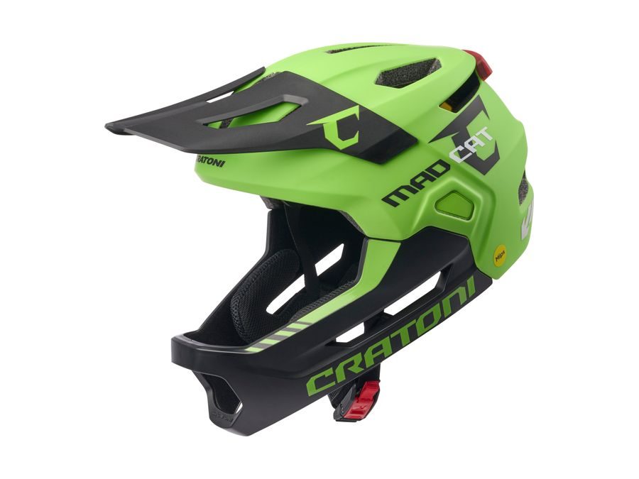 Dětská helma CRATONI MadCat MIPS Lime/Black Matt - S/M (49-56cm)