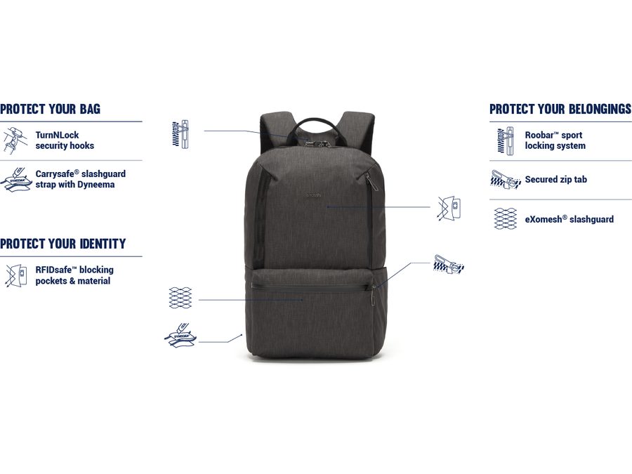 Batoh PACSAFE METROSAFE X 20L BACKPACK black