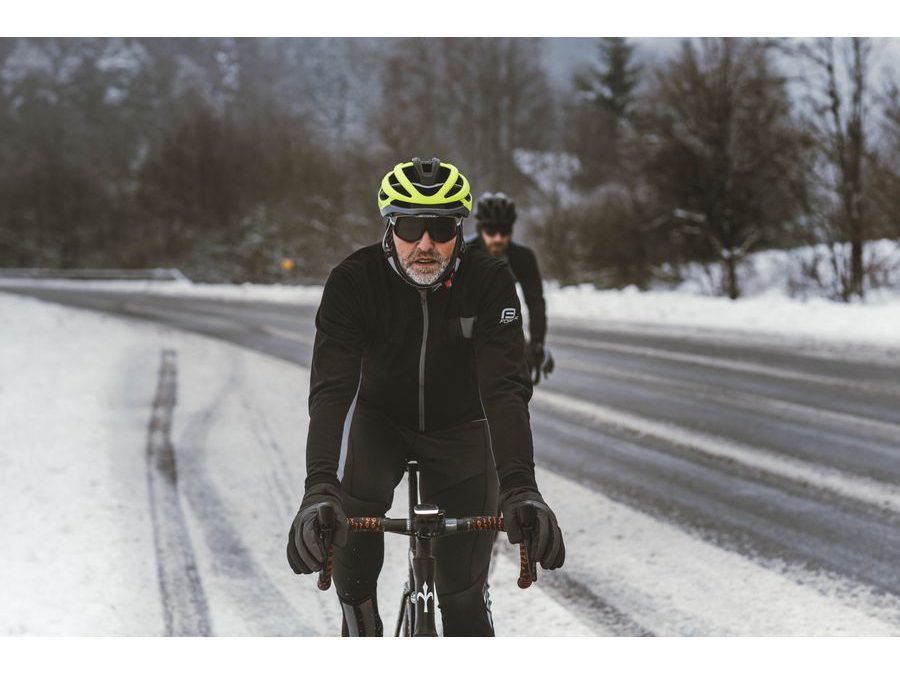 Pánská zimní bunda FORCE FROST softshell, černo-šedá