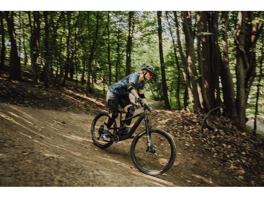 Dámský dres FORCE MTB MOUNT LADY krátký rukáv, modrý