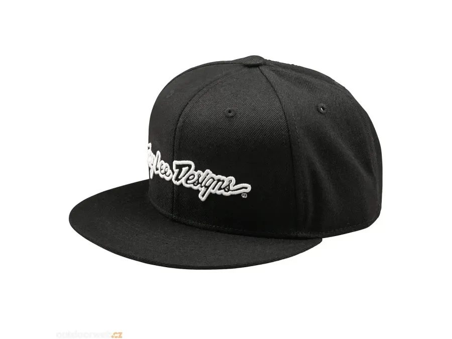 Kšiltovka Troy Lee Designs FLAT BILL SNAPBACK SIGNATURE, black