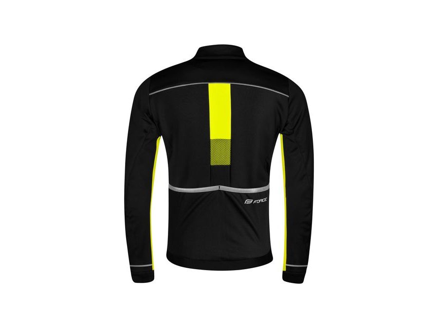 Dětská bunda FORCE FROST KID softshell, černo-fluo