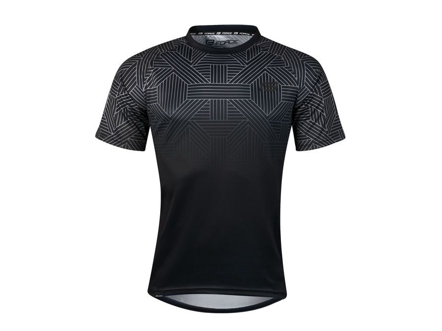 Pánský dres s krátkým rukávem FORCE CITY, černo-šedý