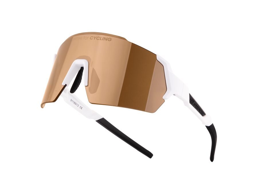 brýle FORCE ELECTRA bílé, hnědé zrc. sklo