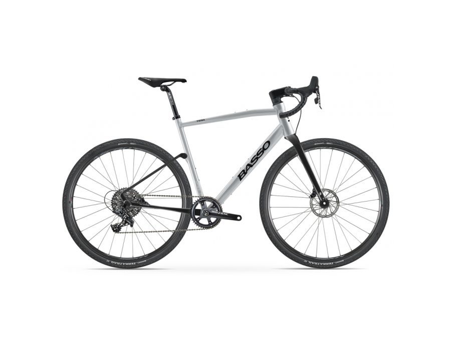 Gravel kolo BASSO Tera, silver tera, Sram Apex, Microtech MX25