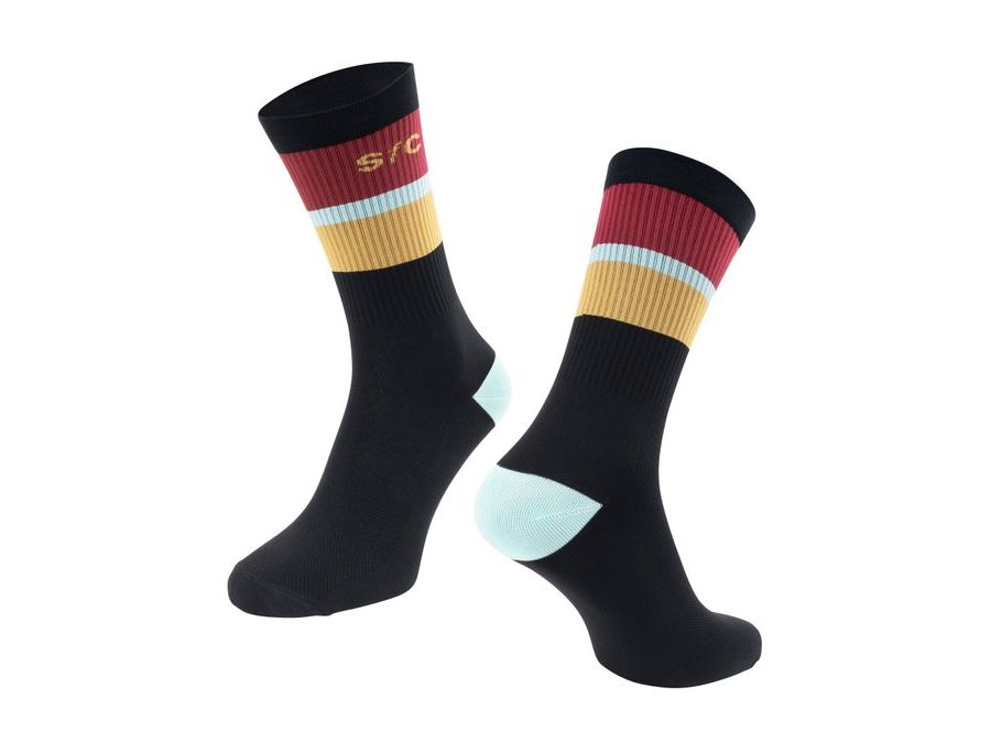 Dlouhé ponožky FORCE STRIPE, černé