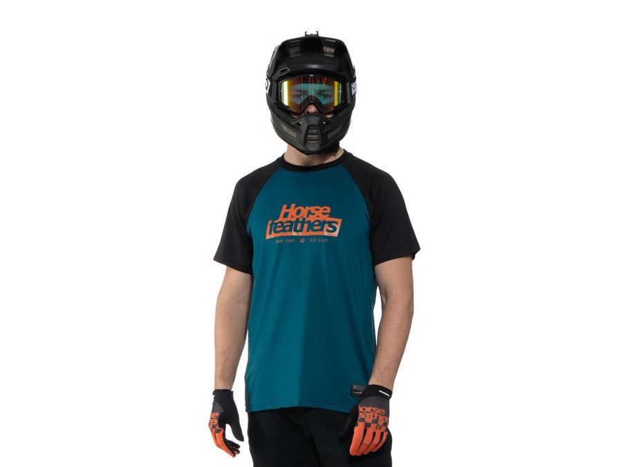 Pánský dres s krátkým rukávem HORSEFEATHERS Spike, petrol-black