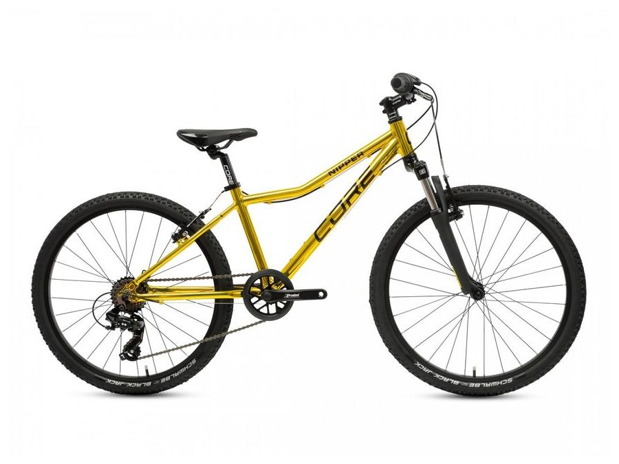 Dětské kolo Core Nipper 24", jednopřevodník, Chrom zlatá, 2025 + odpružená vidlice