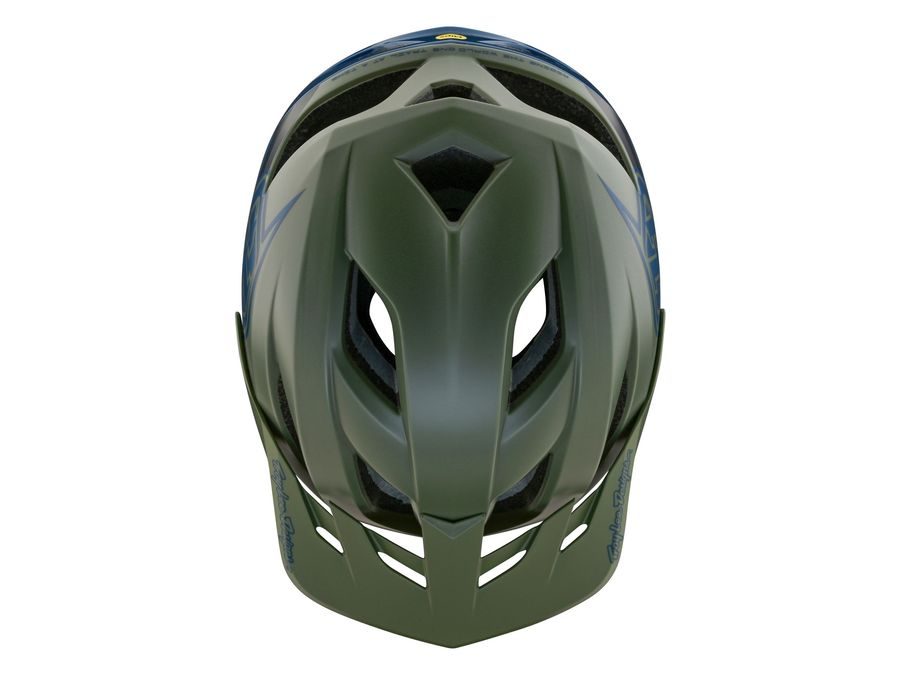 Helma Troy Lee Designs FLOWLINE SE MIPS BADGE OLIVE / INDIGO 2024