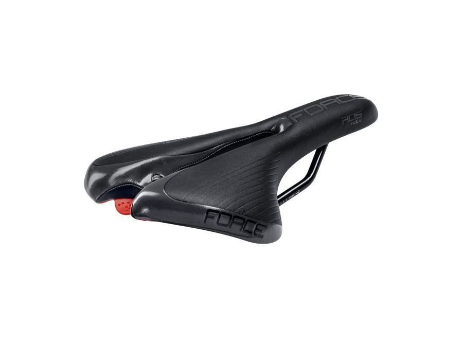 Sportovní sedlo FORCE ROS HOLE+, černo-šedé