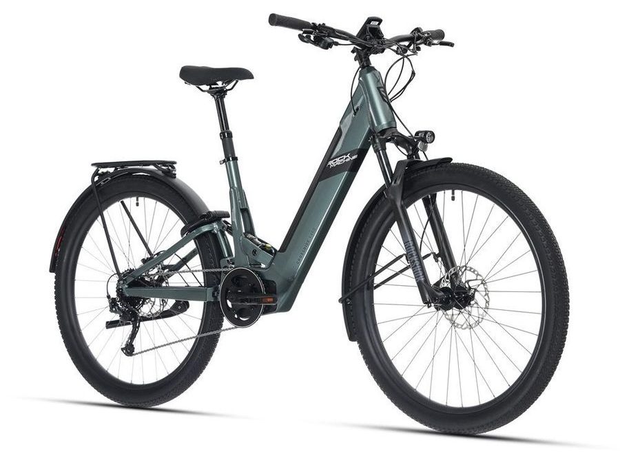 Dámské celoodpružené trekingové elektrokolo ROCK MACHINE Crossride e450 FS Touring, Gloss Grey-Black