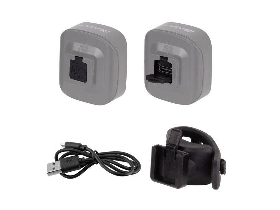 světlo přední FORCE COB 2.0 75LM USB, černé