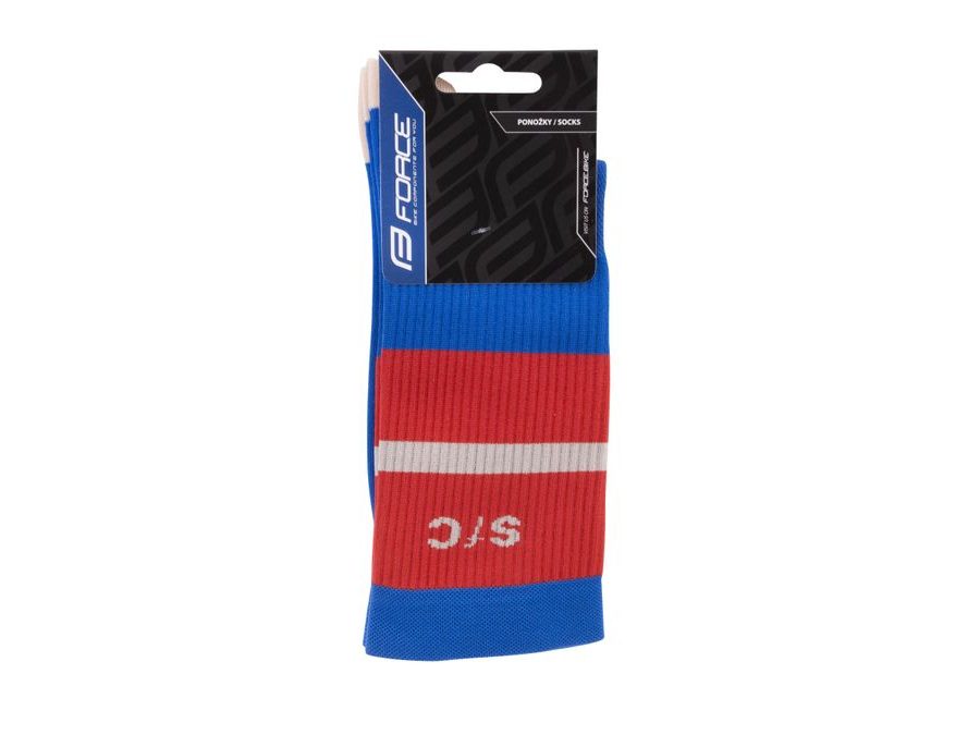 Dlouhé ponožky FORCE STRIPE, modré