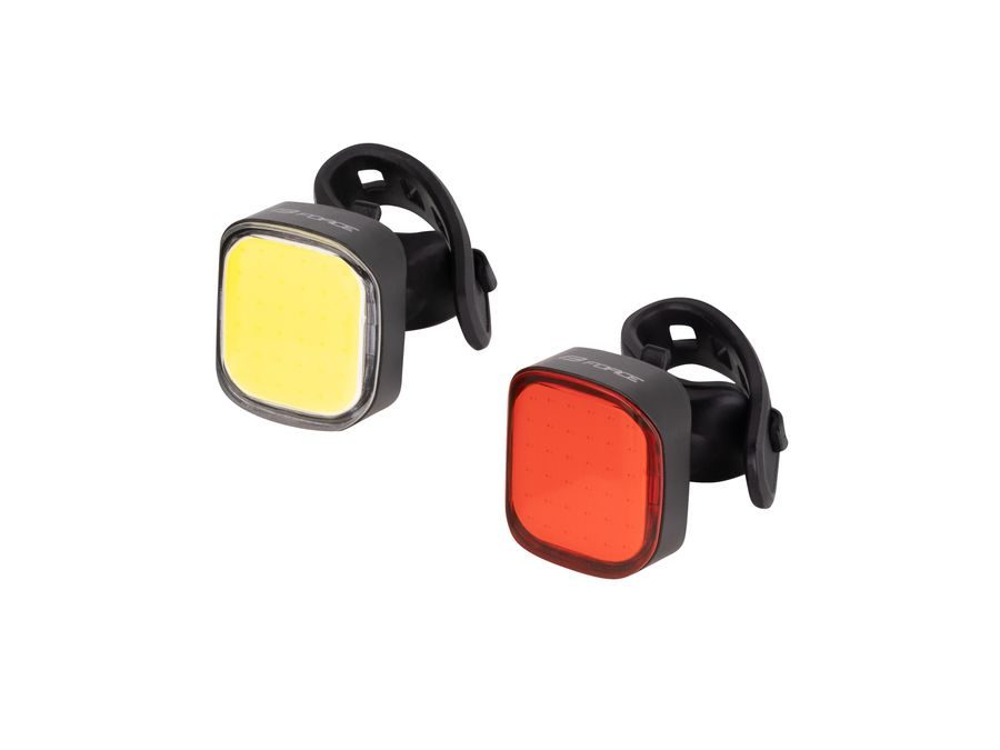 Sada světel FORCE COB 2.0 USB přední+zadní