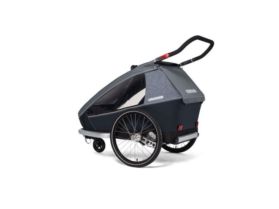 Odpružený vozík za kolo CROOZER KID FOR 2 PLUS Vaaya GRAPHITE BLUE 2020 2v1