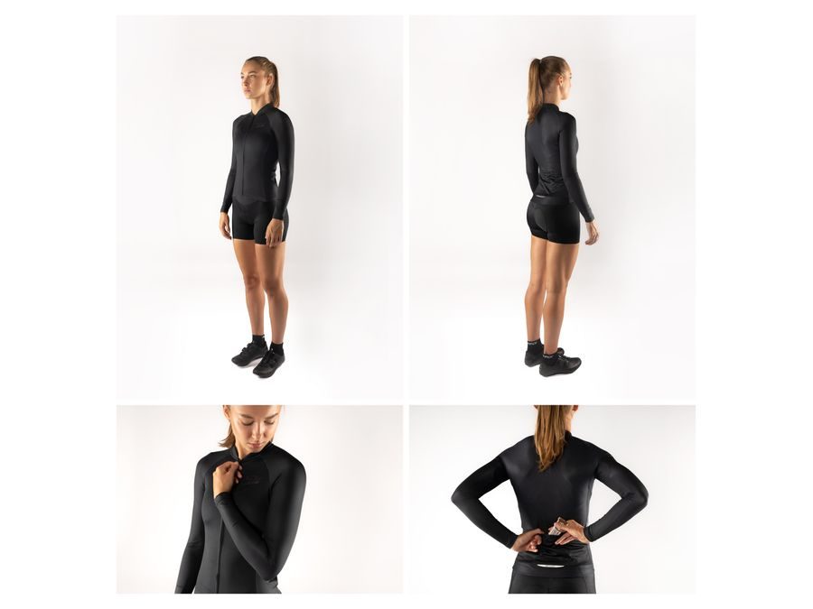 Dámský dres s dlouhým rukávem FORCE PURE LADY, černý