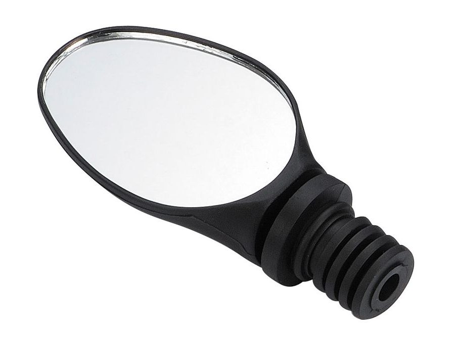 Zpětné zrcátko FORCE plastové do řidítek, černé