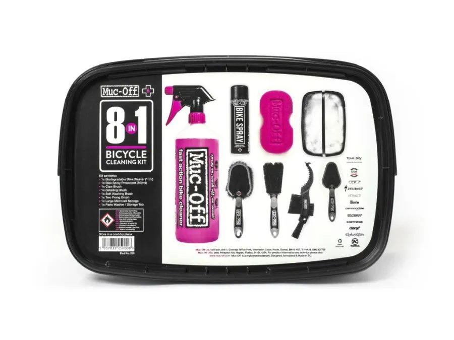 Dárková sada MUC-OFF 8 IN 1 MTB CLEANING KIT - pro čištění a ochranu povrchu